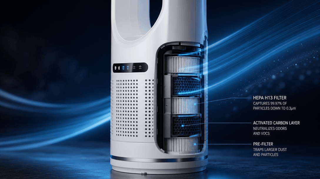 Aerlunix L1 Prototyp -- HEPA-Filter Aufbau und technische Konstruktion